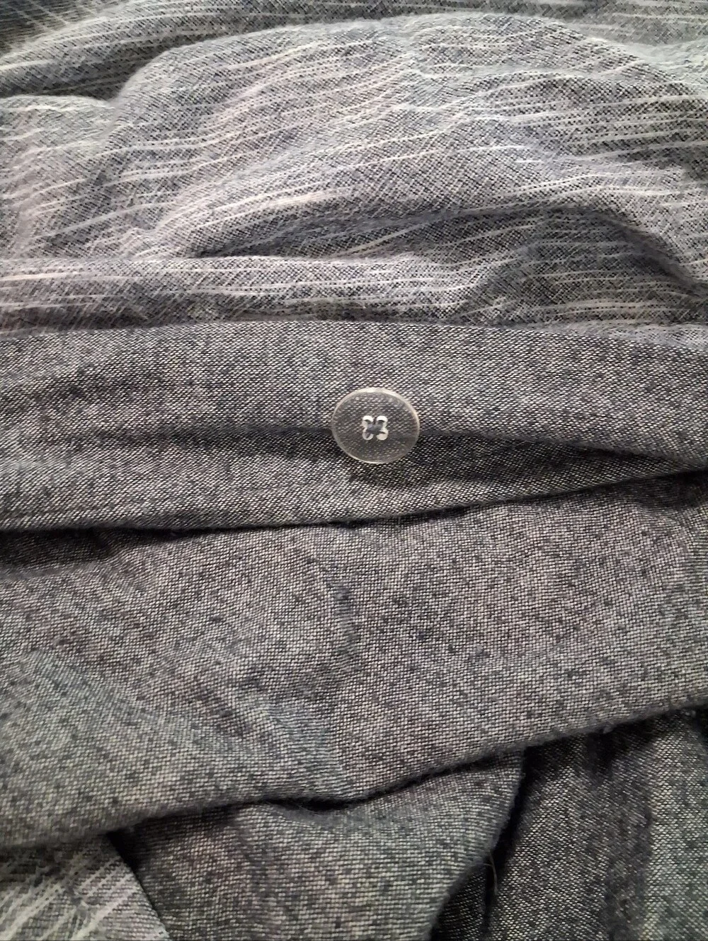 West Elm Queen/Full Heathered Gray Organic Cotton Duvet